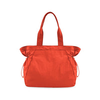 Thumbnail for ODODOS 18L Side-Cinch Shopper Bags Lightweight Shoulder Bag Tote Handbag for Shopping Workout Beach Travel, Spicy Orange