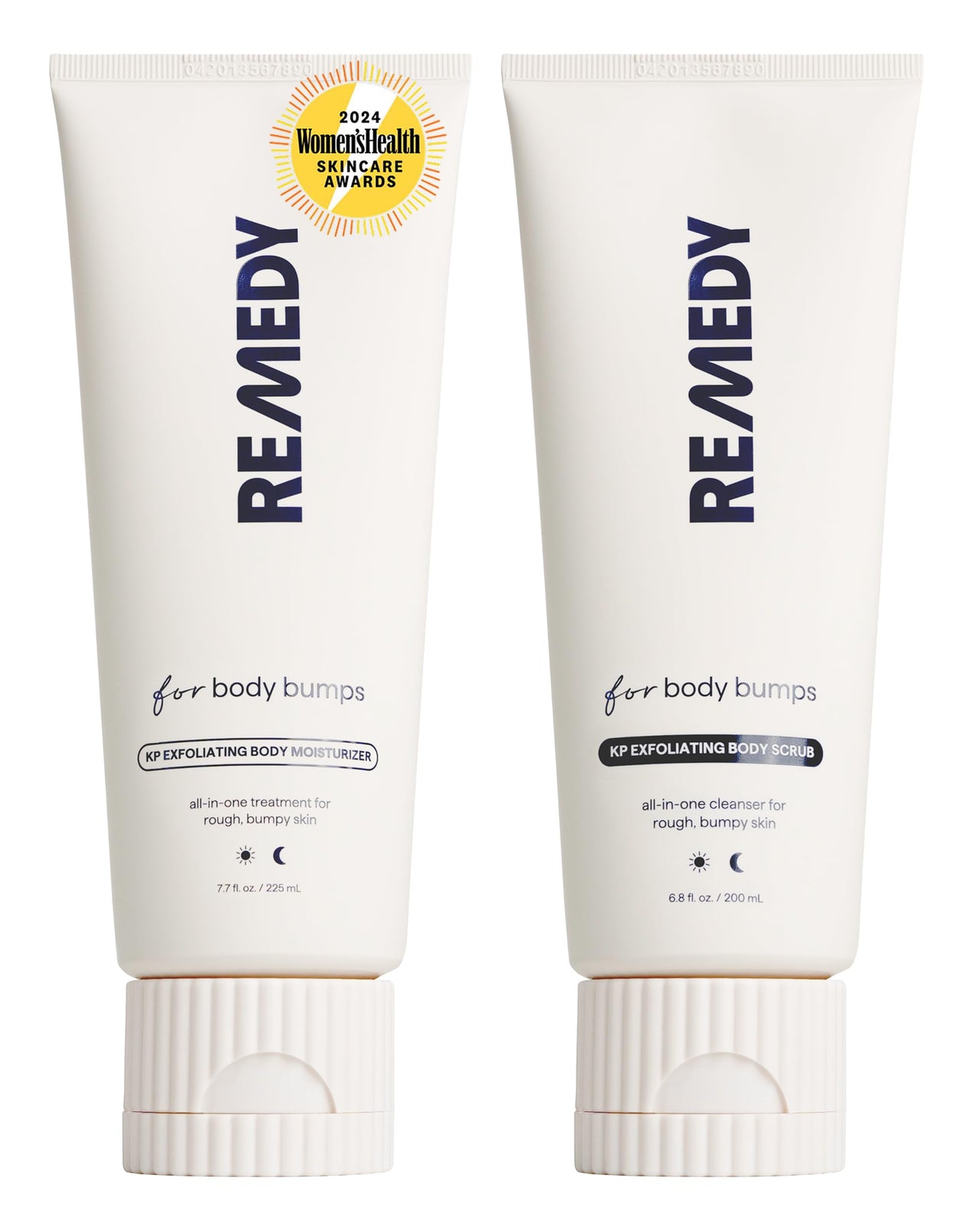 Remedy KP Duo Exfoliating Body Scrub and Moisturizer for Smoother Skin | Keratosis Pilaris and Chicken Skin | Glycolic Acid, Retinol, Urea, Ceramides | By Dermatologist Dr. Shah | 6.8 + 7.7 fl oz
