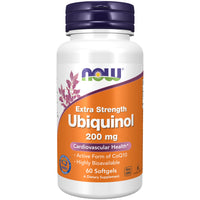 Thumbnail for NOW Supplements, Ubiquinol 200 mg, High Bioavailability (the Active Form of CoQ10), 60 Softgels