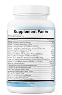 Thumbnail for Micro Ingredients Pure Methylated Multivitamin, 240 Capsules | 19-in-1 Formula with Vitamins C, D, B12, Folate, Magnesium, Zinc & More | Filler Free, Non-GMO