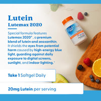 Thumbnail for Doctor's Best Lutein Supplement 20mg with Zeaxanthin - Lutein for Eyes, Eye Health Vitamins for Men & Women, Vision and Macular Health Support, Lutemax 2020 Marigold Flower Extract - 180 Softgels