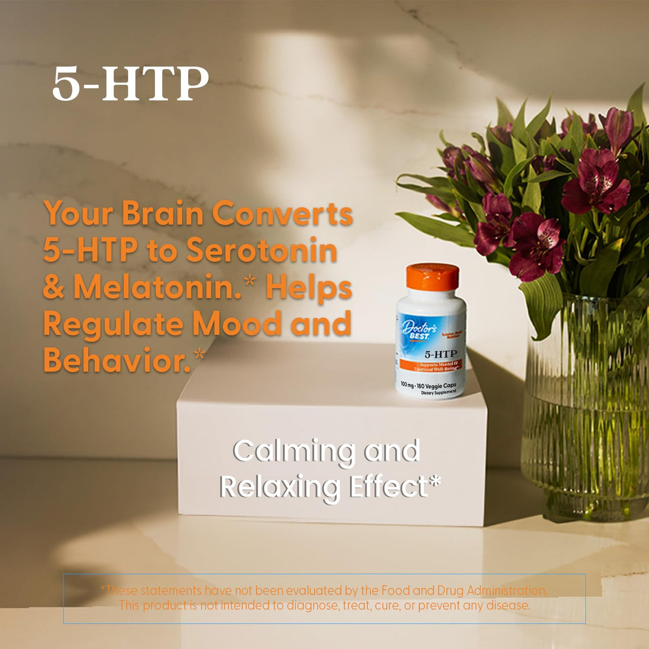 Doctors Best 5-HTP, Supports Mental & Emotional Well-Being, Non-GMO, Gluten Free, Soy Free, Vegan 180 Veggie Caps