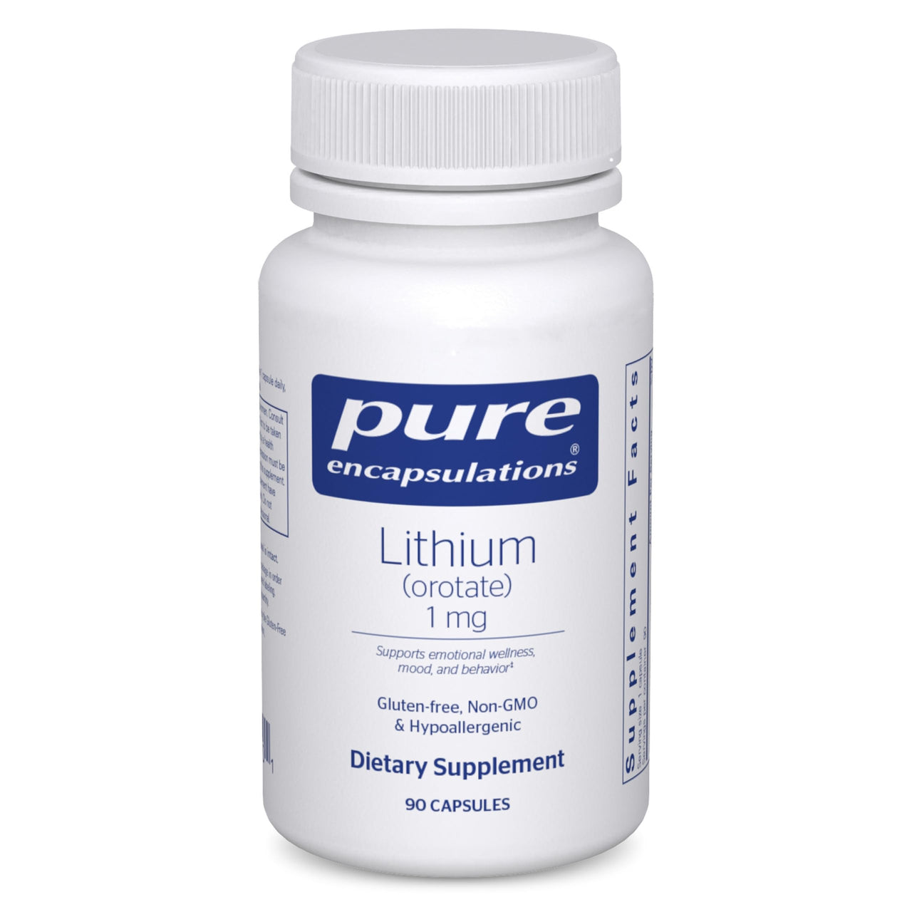 Pure Encapsulations Lithium (Orotate) 1 mg | Support for Calmness and Behavior* | 90 Capsules