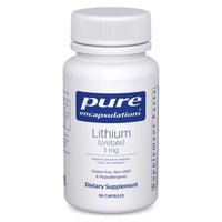 Thumbnail for Pure Encapsulations Lithium (Orotate) 1 mg | Support for Calmness and Behavior* | 90 Capsules