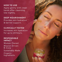 Thumbnail for Badger Rose Beauty Balm, 100% Organic Nourishing Treatment For Face, Neck & Hands w/Pure Rose Essential Oil, Intensive Long Lasting Face Moisturizer for Women & Men, 1 oz Glass Jar