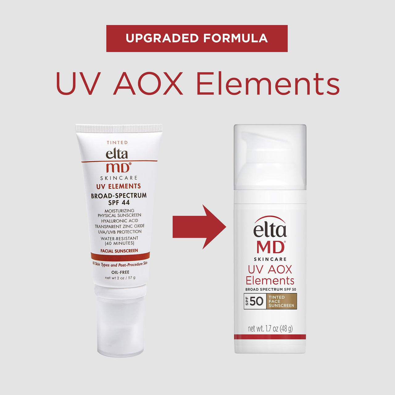EltaMD UV AOX Elements Tinted Mineral Face Sunscreen Lotion, Tinted Moisturizer for Face SPF 50 with Antioxidants, For Dry Sensitive Skin 1.7 oz Pump
