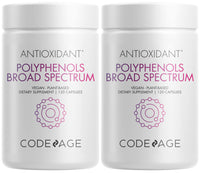 Thumbnail for Codeage Polyphenols Supplement - Organic Green Tea Pills, Quercetin, Pomegranate, Turmeric - Resveratrol & Plant Polyphenols Foods - Polyphenol Nutrients - Vegan, Non-GMO - 2 Pack