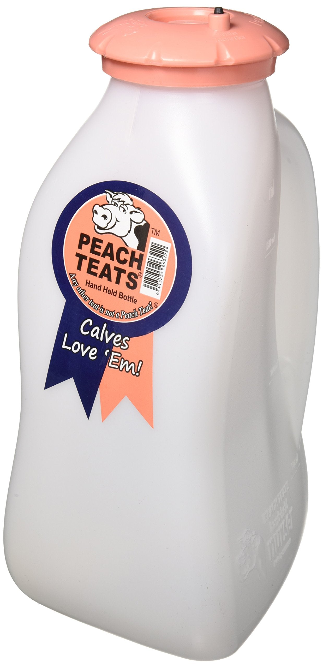 Peach Teats Hand Held Bottle, White