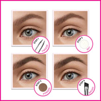 Thumbnail for wet n wild Ultimate Eyebrow Makeup Kit, Long-Lasting Matte Brow Powder, Tweezers, Wax & Brush, Built-In Mirror, Purse-Friendly Compact - Dark Brown