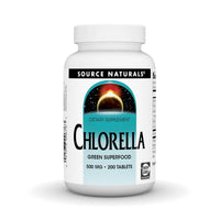 Thumbnail for Source Naturals Chlorella 500 mg Green Superfood, Plant-Based B12-200 Tablets