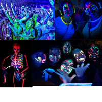 Thumbnail for 12 PCS Glow Face Body Paint, Glow In The Dark Under UV Black Light Sticks Makeup Neon Face Painting Kits for Adult Halloween Festival Accessory Glow Party Supplies