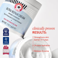 Thumbnail for First Aid Beauty - Ultra Repair Cream, Intense Hydration Whipped Colloidal Oatmeal, Clinically Proven to Strengthen Skin Barrier in 7 Days & Helps Relieve Eczema, Luxury Face & Body Moisturizer, 6 oz