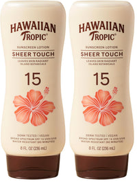 Thumbnail for Hawaiian Tropic Sheer Touch Lotion Sunscreen SPF 15, 8oz | Hawaiian Tropic Sunscreen SPF 15, Sunblock, Broad Spectrum Sunscreen, Oxybenzone Free Sunscreen, Body Sunscreen SPF 15, 8oz (Pack of 2)