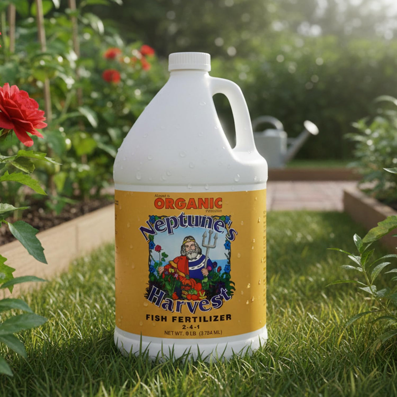 Neptune's Harvest Fish Fertilizer (2-4-1) - 1 Gallon Bottle - Organic Liquid Plant Fertilizer - Fish Hydrolysate for Vegetables, Flowers, Fruit, Trees, Grass - Indoor and Outdoor Plant Food