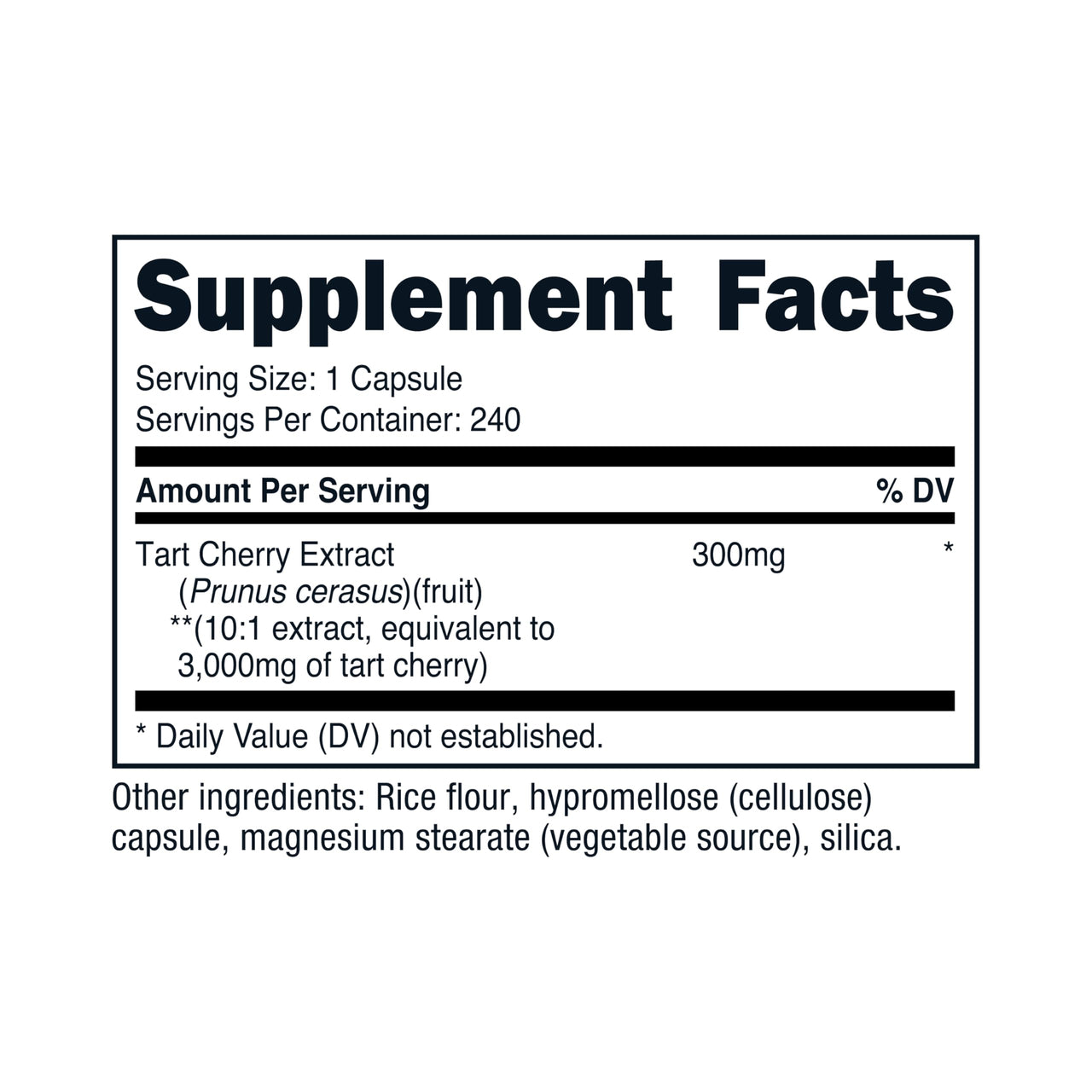 Nutricost Tart Cherry Extract 240 Vegetarian Capsules for 240 Servings per Bottle - Gluten Free, Non-GMO
