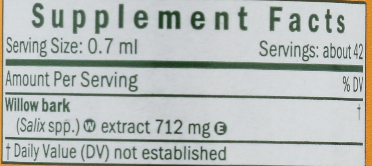Herb Pharm Willow Bark Liquid Extract for Minor Pain - 1 Ounce (DWILL01)