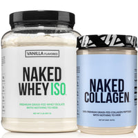 Thumbnail for NAKED Vanilla Whey Isolate Protein Powder (24 Servings) Collagen Peptides Protein Powder 20oz (60 Servings) – Grass-Fed; Pasture-Raised; Non-GMO; Gluten Free; Keto; Paleo Friendly