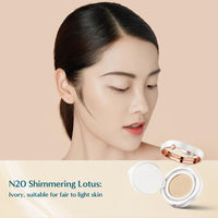Thumbnail for FLORASIS Flawless Jade Breathable Longwear Cushion Foundation (Ode to Embroidery) (N20 Shimmering Lotus, 1 Count)