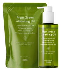 Thumbnail for PURITO From Green Cleansing Oil Set (=Original + Refill), 13.52 fl.oz / 400ml, Gentle Cleansing Oil for Face, Cruelty-free & Vegan, Korean Skin Care