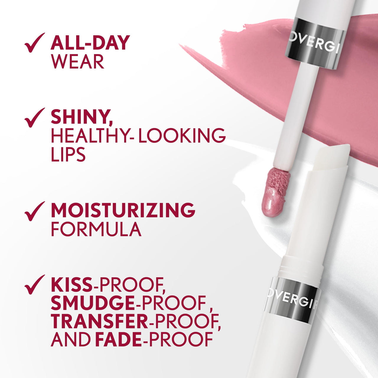 Covergirl Outlast All-Day Lip Color With Topcoat, Wine to Five, Pack of 1