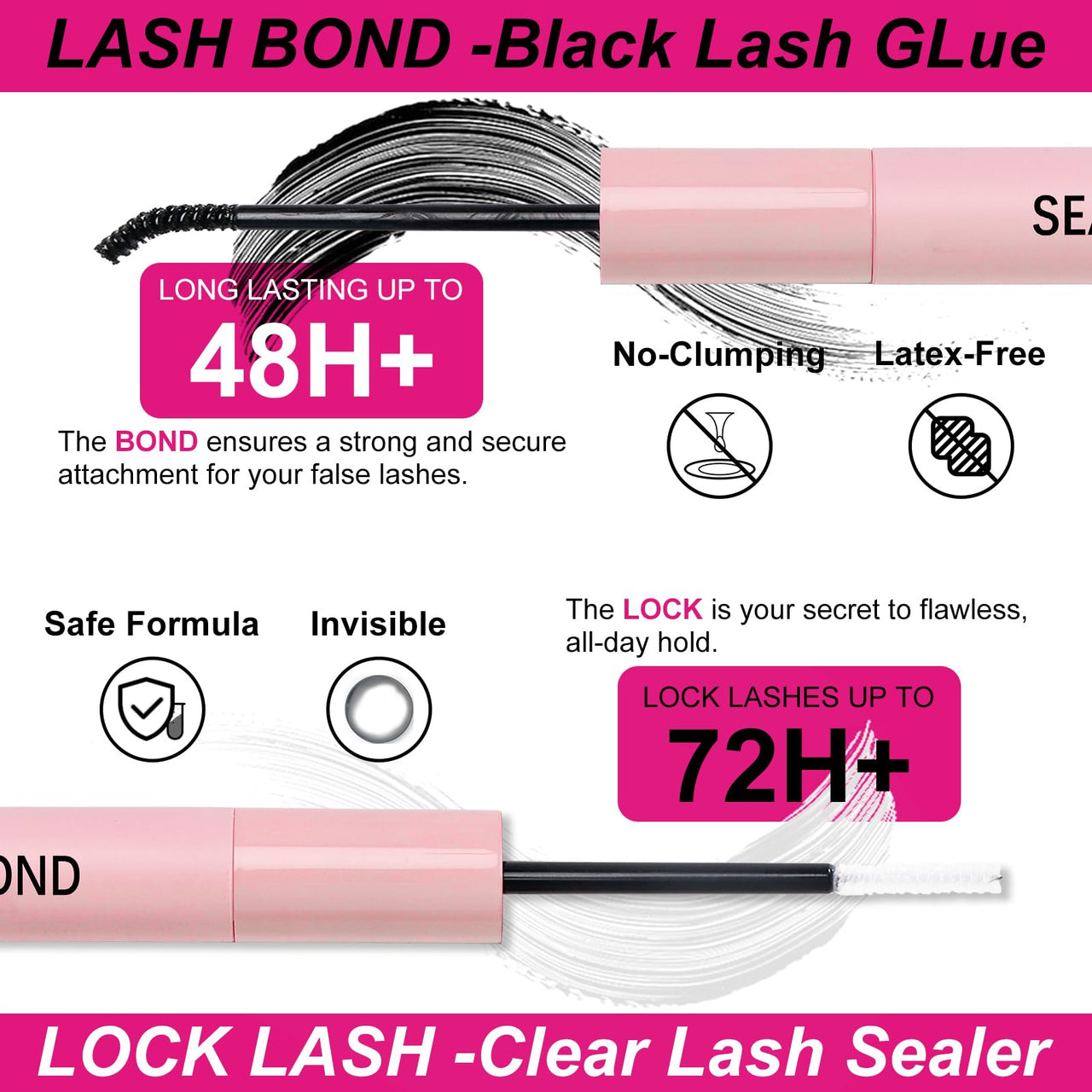 Fowendia Lash Clusters Kit Fluff 80D 100D Individual Lashes D Curl Cluster Eyelash Extensions 10-18mm DIY Lash Extension Kit Lash Bond and Seal Waterproof, Lash Applicator, Thick False Eyelashes Kit