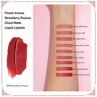 Thumbnail for Flower Knows Strawberry Rococo Cloud Lip Cream,Long Lasting Vibrant Red Matte Lipstick,Hydrating Lip Stain,Transfer & Smudge Proof Velvet Liquid Lipstick for Girls&Women,0.12 Fl Oz(09 Strawberry Red)