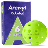 Thumbnail for Arewyt Pickleball Balls, 6 Pack 40 Holes Outdoor Pickleball Balls, High Visibility and Bounce, Durable Pickle Balls for All Style Pickleball Paddles & All Skill Levels, Neon Green