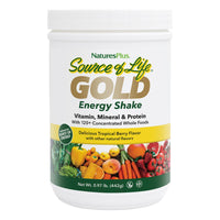 Thumbnail for NaturesPlus Source of Life GOLD Energy Shake - 0.97 lb - Tropical Berry Flavor - Vitamin, Mineral & Protein Formula with 120+ Concentrated Whole Foods - Vegetarian & Gluten Free - 13 Servings