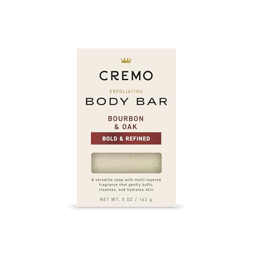 Image 1 of Default Title for the product Cremo Exfoliating Body Bar for Men, Bourbon & Oak Scent, 5 Ounce Pack of 12