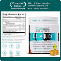 Thumbnail for Image 3 of Relaxium Calm Gummies with L-Theanine, B6, Magnesium, Lemon, 60ct