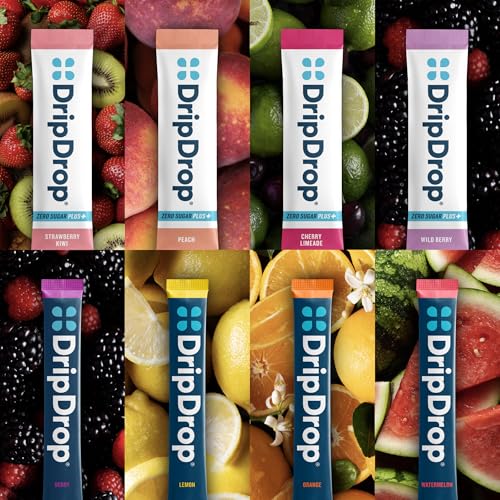 Image 7 of DripDrop Hydration Zero Sugar Plus & Bold Electrolyte Packets Bundle, 32 Ct