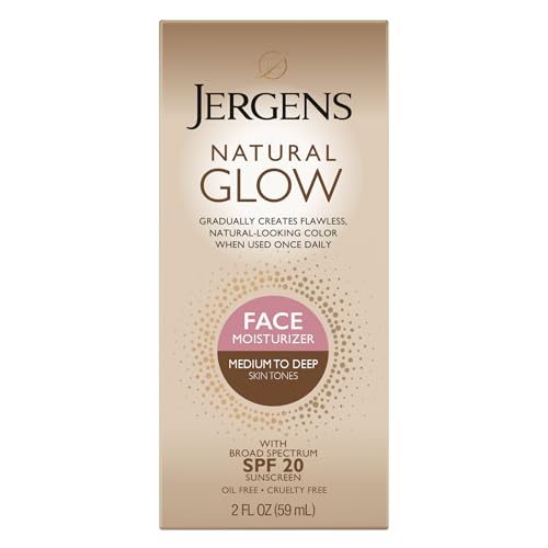 Image 1 of 2 Fl Oz (Pack of 1) for the product Jergens Natural Glow Self Tanner Face Moisturizer with SPF 20, 2 oz