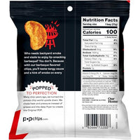 Thumbnail for Image 2 of popchips Potato Chips BBQ Potato Chips Single Serve 0.8 oz Bags Barbeque, 19.2 Ounce, (Pack of 24)