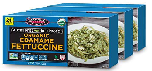 Image 1 of Default Title for the product SEAPOINT FARMS Organic Edamame Pasta, Fettuccine, 7.05 oz (Pack of 3)