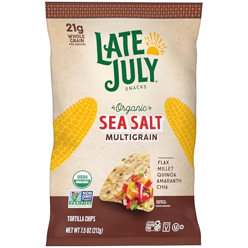 Image 7 of Late July Organic Sea Salt Multigrain Tortilla Chips, 7.5 Ounce Pack of 4