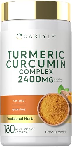 Image 1 of 180 Count (Pack of 1) for the product Carlyle Turmeric Curcumin Supplement | 180 Powder Capsules