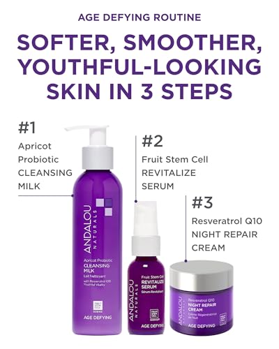 Image 3 of Andalou Naturals Resveratrol Q10 Night Repair Cream, 1.7 Ounce