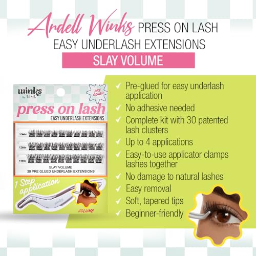 Image 3 of Ardell Winks Press On Eyelash Extensions, Volume, 30 Individual Lashes, 1 Pack