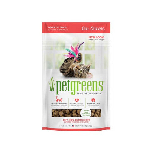Cat Craves Semi Moist Soft Cat Treats Salmon 1 Count / 3 Oz (Semi Moist) by Pet Greens