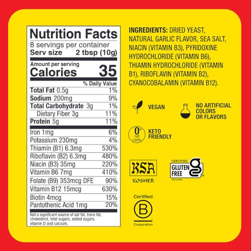 Image 2 of Bragg Nutritional Yeast Roasted Garlic Seasoning - (6 Pack) 3 oz
