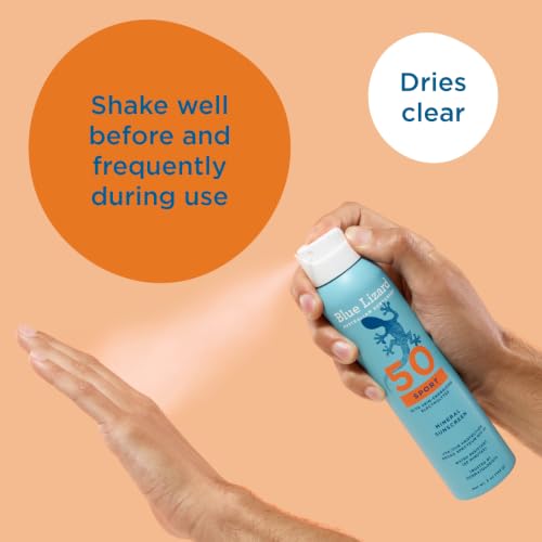 Image 7 of BLUE LIZARD Sport Mineral Sunscreen Spray SPF 50+ 5 fl oz