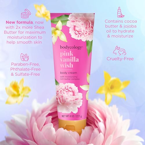 Image 4 of Bodycology Shea Butter Body Cream, Pink Vanilla Wish, 8 oz (Pack of 2)
