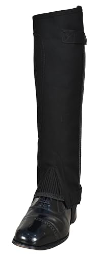 Thumbnail for Image 10 of Equestrian Riding Unisex Half Chaps Amara Adult | Synthetic Leather Zip-Up Pair | Accurate Size Chart in Images.