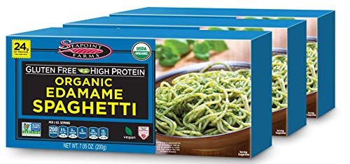 Image 1 of Default Title for the product SEAPOINT FARMS Organic Edamame Pasta, Spaghetti, 7.05 oz (Pack of 3)