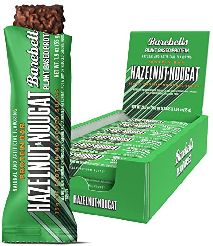 Image 1 of Default Title for the product BAREBELLS Vegan Protein Bars Hazelnut & Nougat - 12 Count, 1.9oz Bars