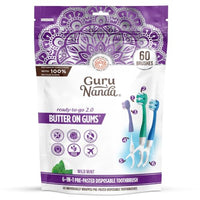 Thumbnail for Image 2 of 60 Count (Pack of 1) for the product GuruNanda Disposable Travel Toothbrush 2.0