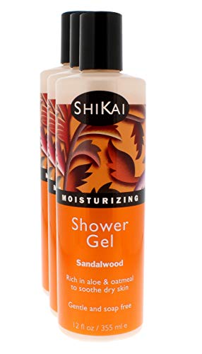 Image 10 of Sandalwood / 12 Fl Oz (Pack of 3) for the product ShiKai Daily Moisturizing Shower Gel