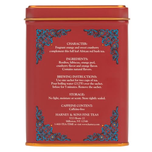 Image 4 of Harney & Sons African Autumn Rooibos Tea, HT Line, 20 sachet tin (Pack of 2)