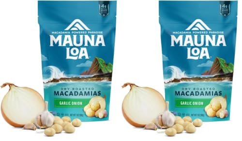 Image 1 of Default Title for the product Mauna Loa Garlic Onion Roasted Macadamia Nuts, 7 oz (Pack of 2)