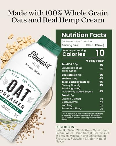 Image 2 of Elmhurst 1925 Unsweetened Oat Creamer - 16 Ounce (Pack of 6)